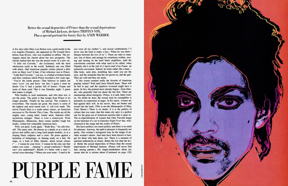 アート・デザイン・音楽 Vanity Fair: The Portraits PURPLE FAME | Vanity Fair | November 1984
