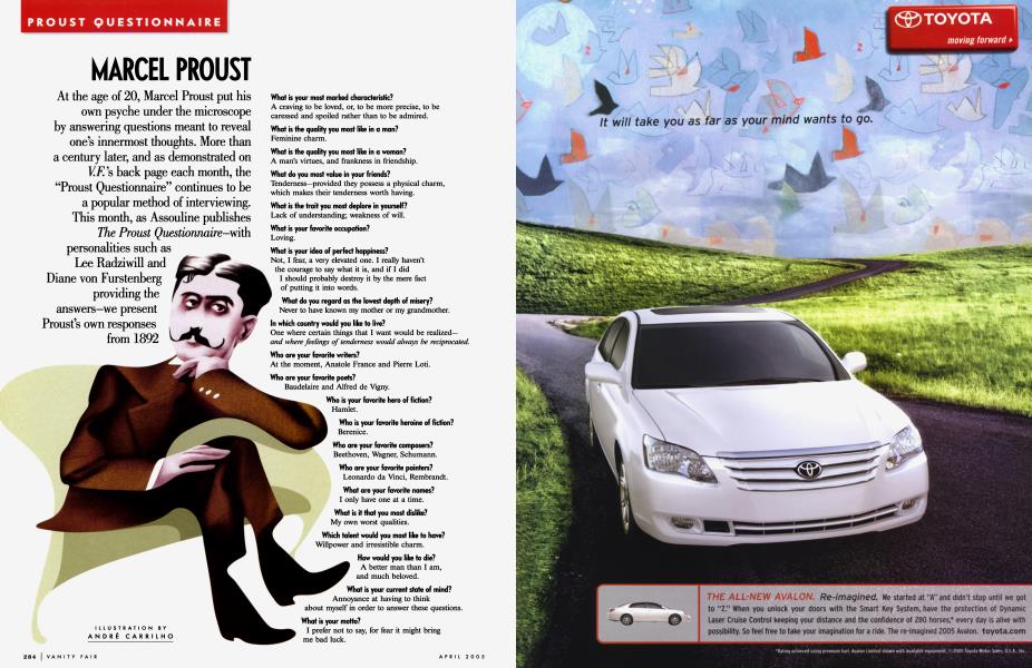 MARCEL PROUST | Vanity Fair | April 2005
