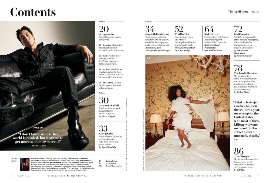 Contents | Vanity Fair | APRIL 2025